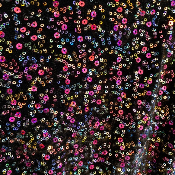 Girls’ Sequin & Tulle Dress w/ Velvet Band CUTE! - Picture 2 of 4